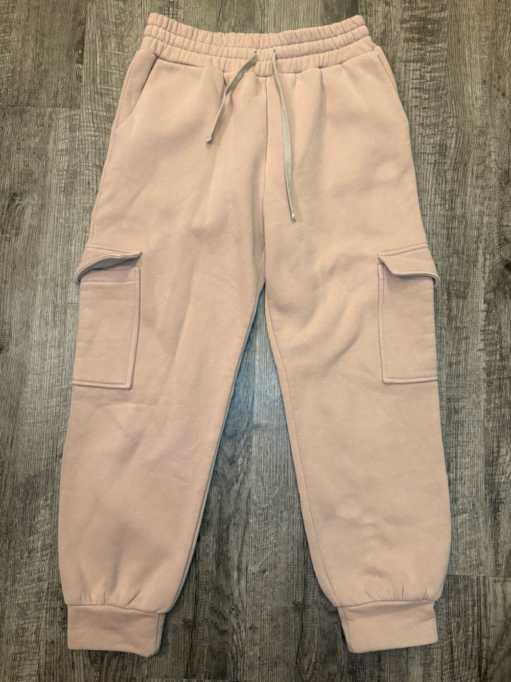 Women's Beige Cargo Sweatpants